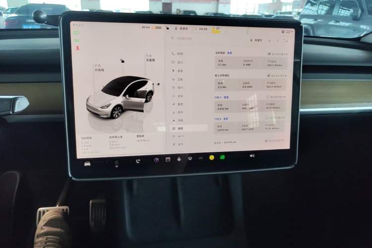 Used Tesla Model Y 2022 Revised Version Rear-Wheel Drive Audio And AC Panel