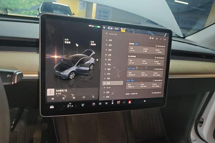 Used Tesla Model Y 2022 Revised Version Long-Range All-Wheel Drive Audio And AC Panel