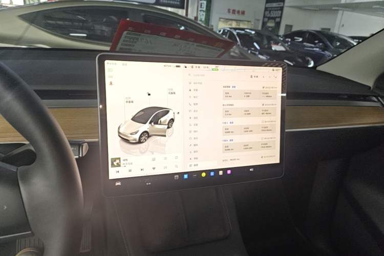 Used Tesla Model Y 2022 Long-Range All-Wheel-Drive Version Audio And AC Panel