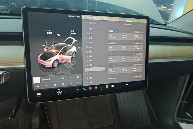 Used Tesla Model Y 2022 Revised Version Rear-Wheel Drive Audio And AC Panel