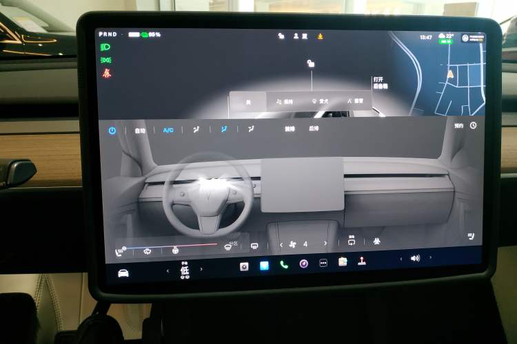 Used Tesla Model Y 2022 Revised Version Rear-Wheel Drive Audio And AC Panel