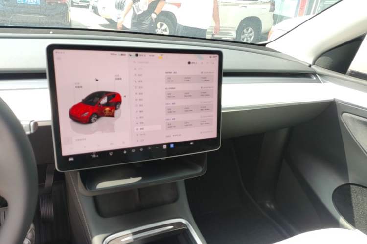 Used Tesla Model Y 2022 Long-Range All-Wheel-Drive Version Audio And AC Panel