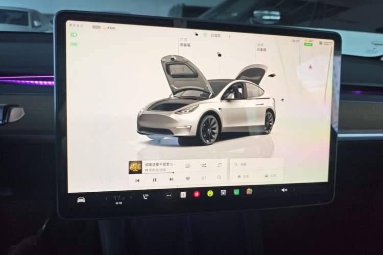 Used Tesla Model Y 2022 Revised Version Rear-Wheel Drive Audio And AC Panel