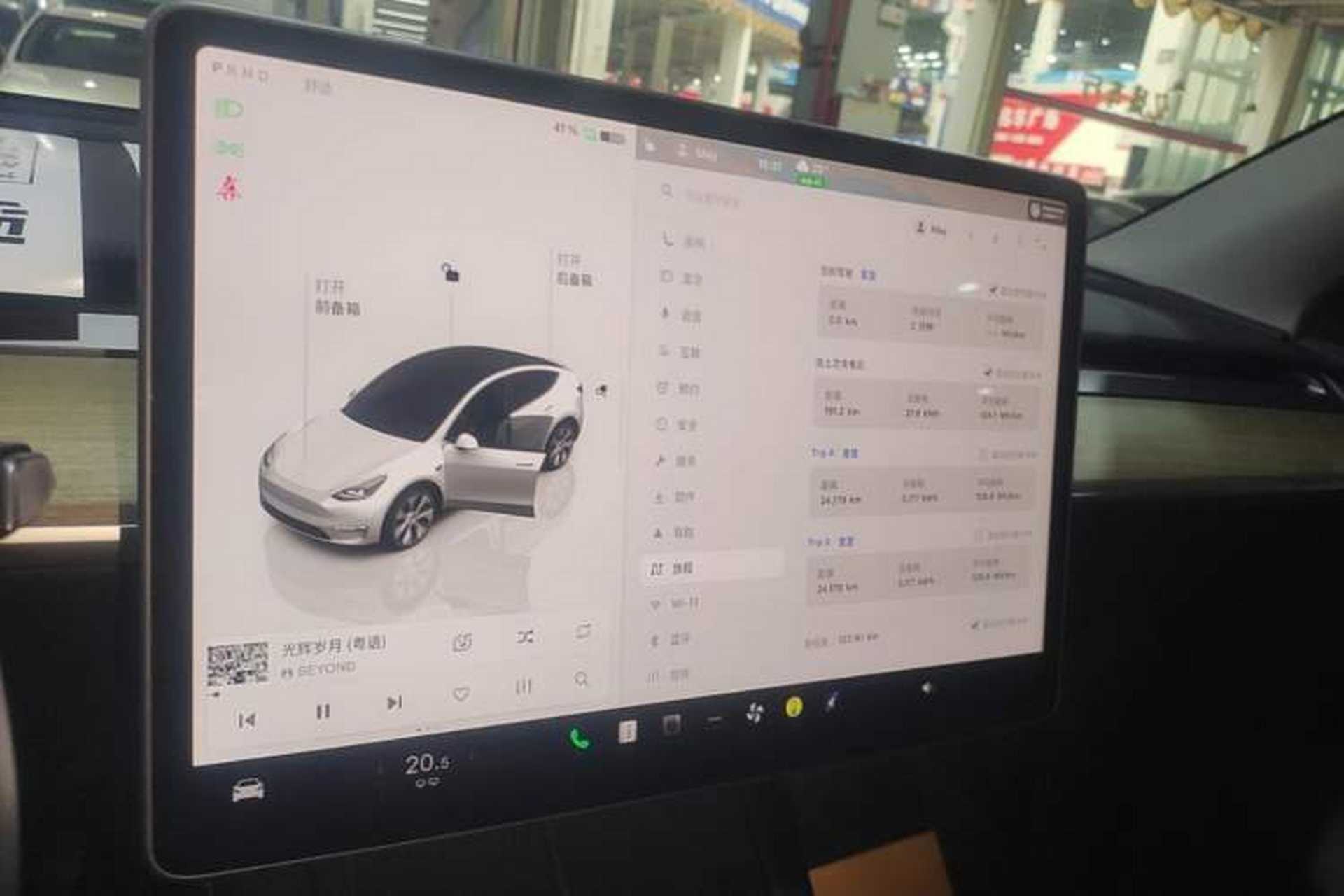 Used Tesla Model Y 2022 Revised Version Rear-Wheel Drive Audio And AC Panel