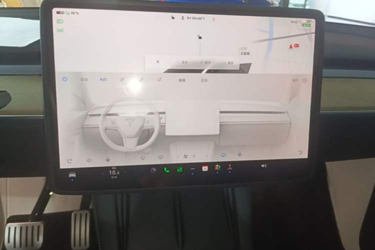 Used Tesla Model Y 2022 Revised Version Long-Range All-Wheel Drive Audio And AC Panel