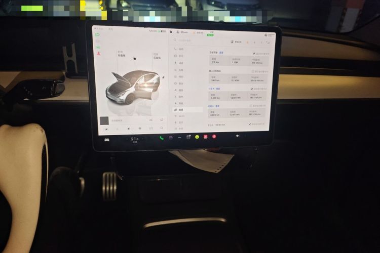 Used Tesla Model Y 2022 Performance High-Performance All-Wheel-Drive Version Audio And AC Panel