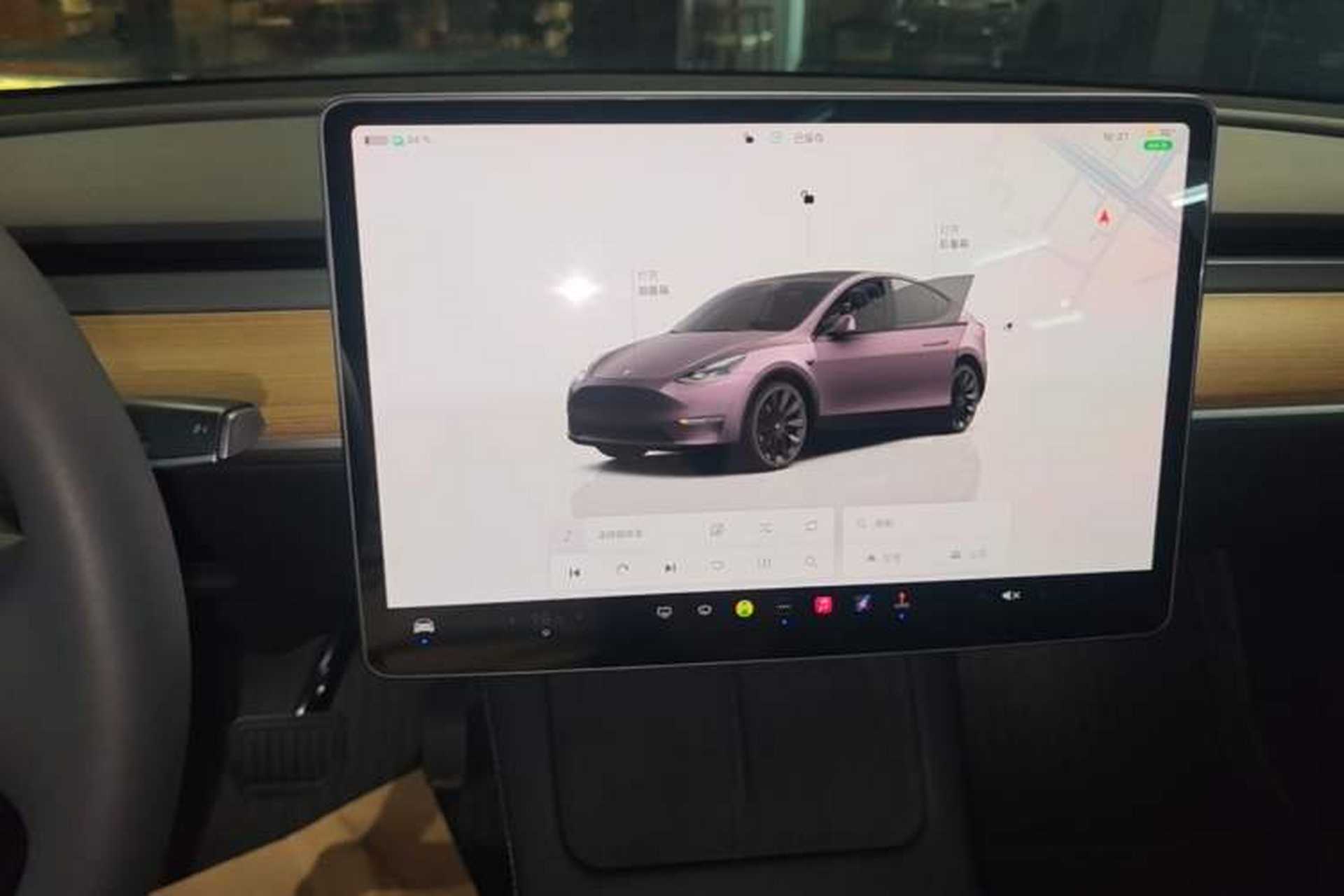 Used Tesla Model Y 2022 Long-Range All-Wheel-Drive Version Audio And AC Panel