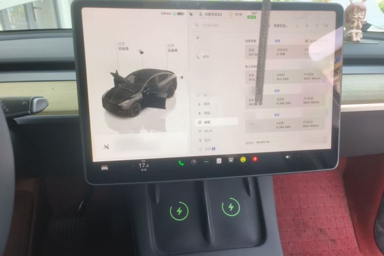 Used Tesla Model Y 2022 Revised Version Long-Range All-Wheel Drive Audio And AC Panel
