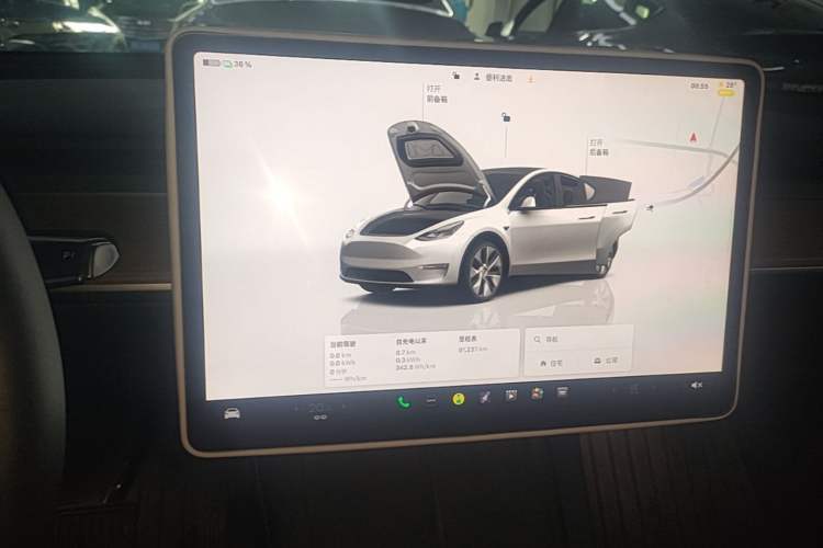 Used Tesla Model Y 2022 Revised Version Rear-Wheel Drive Audio And AC Panel