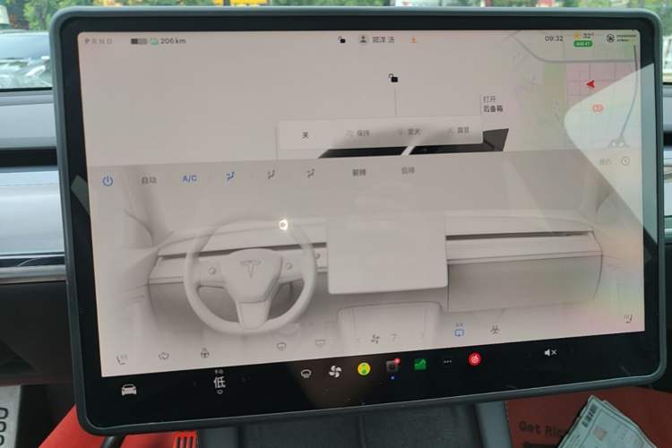 Used Tesla Model Y 2022 Long-Range All-Wheel-Drive Version Audio And AC Panel