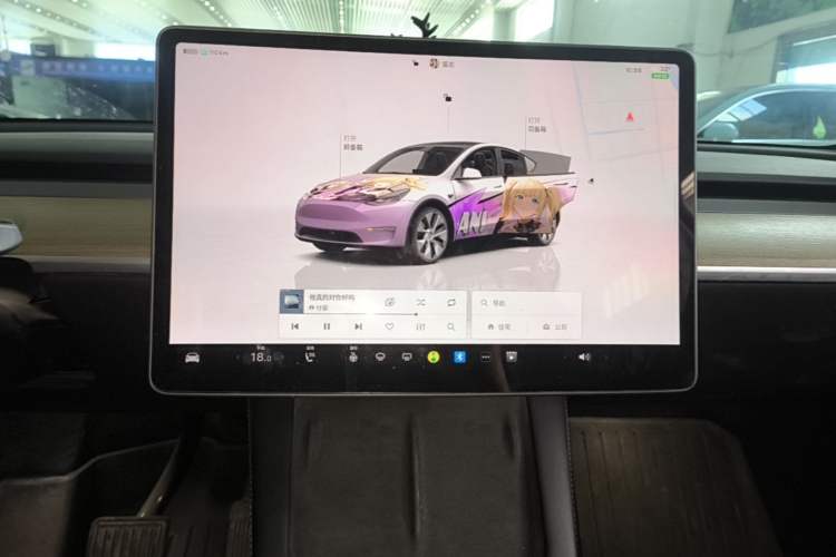 Used Tesla Model Y 2022 Revised Version Long-Range All-Wheel Drive Audio And AC Panel