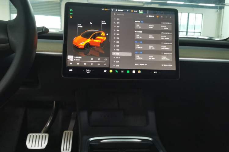 Used Tesla Model Y 2022 Performance High-Performance All-Wheel-Drive Version Audio And AC Panel