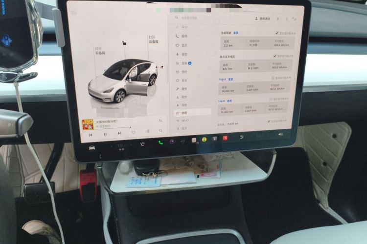 Used Tesla Model Y 2022 Revised Version Rear-Wheel Drive Audio And AC Panel