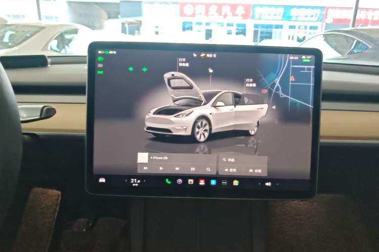 Used Tesla Model Y 2022 Revised Version Long-Range All-Wheel Drive Audio And AC Panel