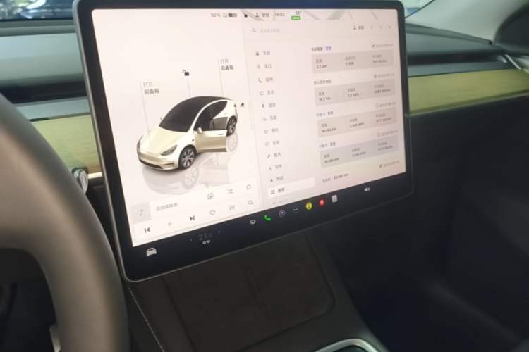 Used Tesla Model Y 2022 Revised Version Rear-Wheel Drive Audio And AC Panel
