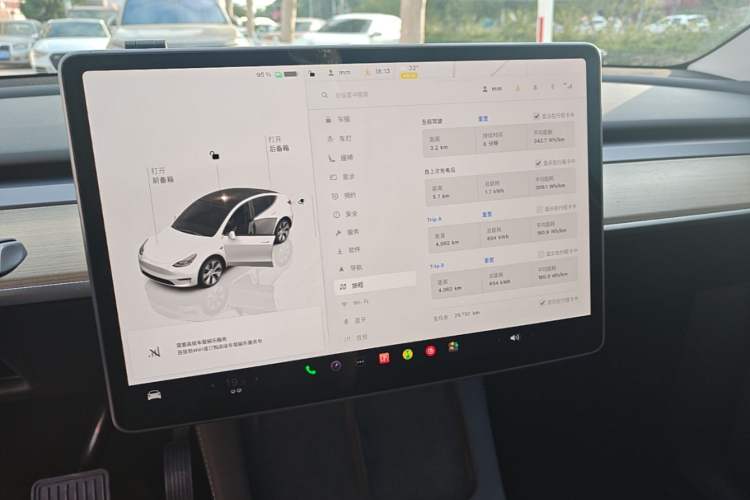 Used Tesla Model Y 2022 Revised Version Rear-Wheel Drive Audio And AC Panel