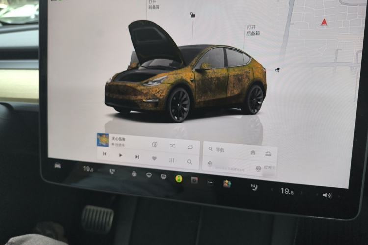 Used Tesla Model Y 2022 Revised Version Rear-Wheel Drive Audio And AC Panel