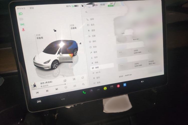 Used Tesla Model Y 2022 Revised Version Rear-Wheel Drive Audio And AC Panel