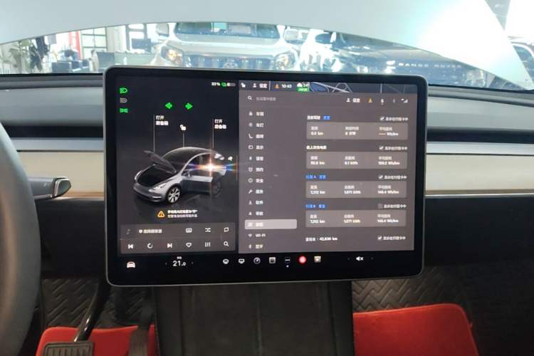 Used Tesla Model Y 2022 Revised Version Rear-Wheel Drive Audio And AC Panel