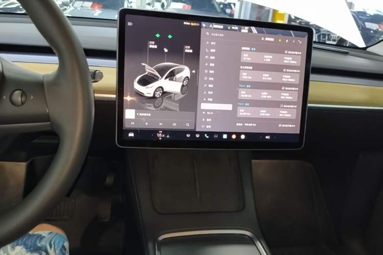 Used Tesla Model Y 2022 Revised Version Long-Range All-Wheel Drive Audio And AC Panel