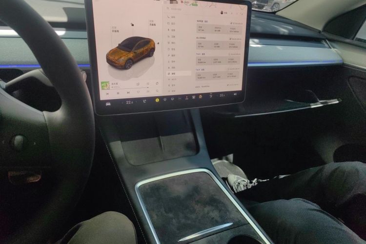 Used Tesla Model Y 2022 Revised Version Long-Range All-Wheel Drive Audio And AC Panel