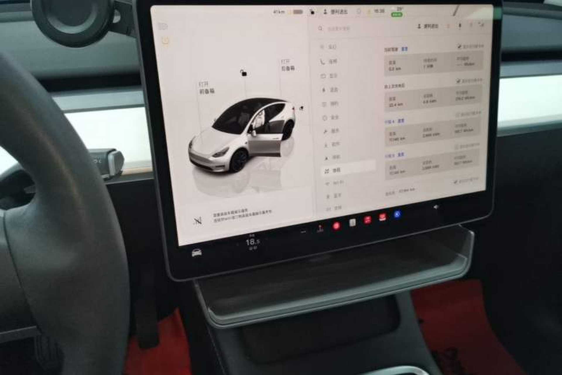 Used Tesla Model Y 2022 Revised Version Rear-Wheel Drive Audio And AC Panel