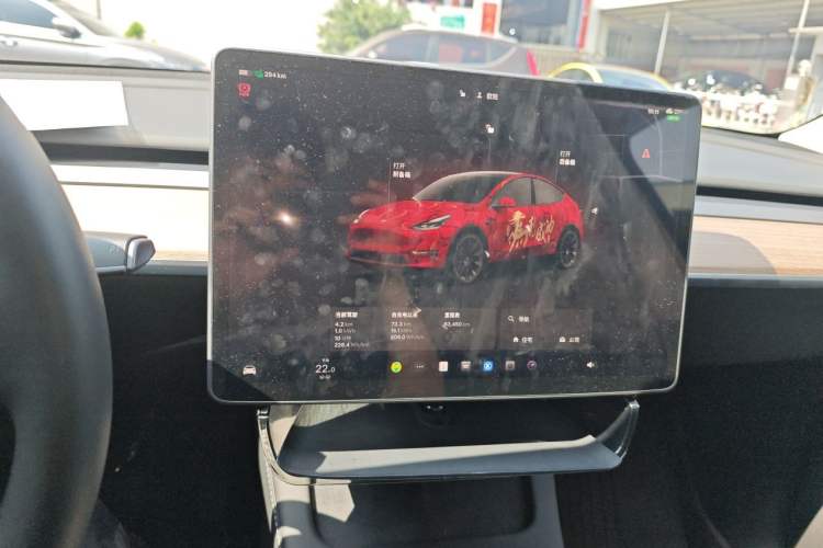 Used Tesla Model Y 2022 Long-Range All-Wheel-Drive Version Audio And AC Panel