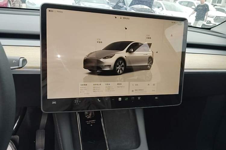 Used Tesla Model Y 2022 Long-Range All-Wheel-Drive Version Audio And AC Panel
