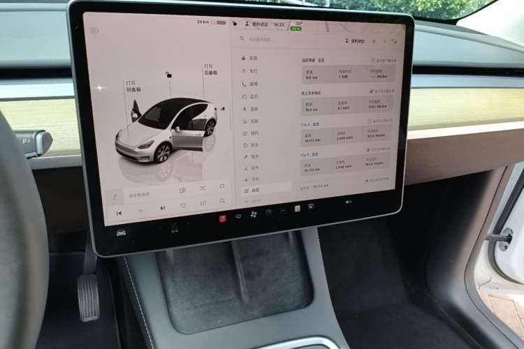 Used Tesla Model Y 2022 Revised Version Rear-Wheel Drive Audio And AC Panel