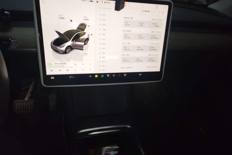 Used Tesla Model Y 2022 Long-Range All-Wheel-Drive Version Audio And AC Panel