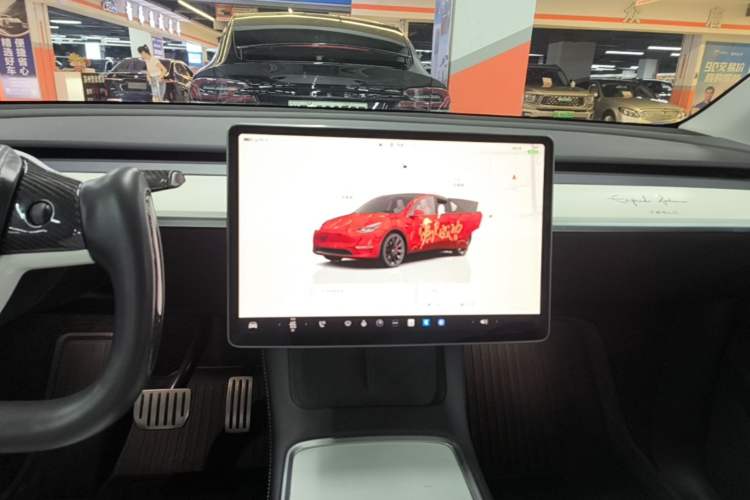 Used Tesla Model Y 2022 Performance High-Performance All-Wheel-Drive Version Audio And AC Panel