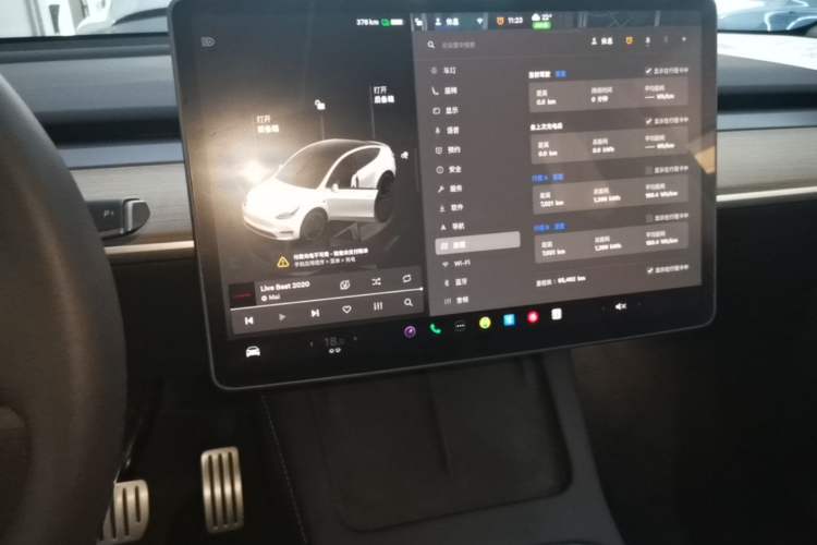 Used Tesla Model Y 2022 Performance High-Performance All-Wheel-Drive Version Audio And AC Panel