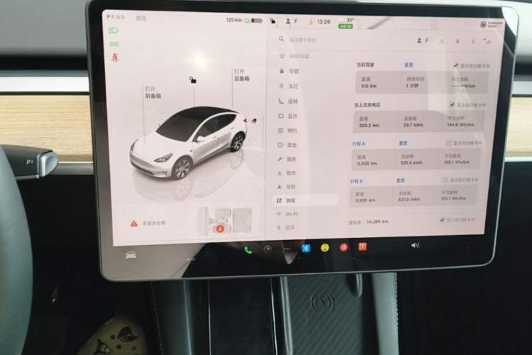 Used Tesla Model Y 2022 Revised Version Rear-Wheel Drive Audio And AC Panel