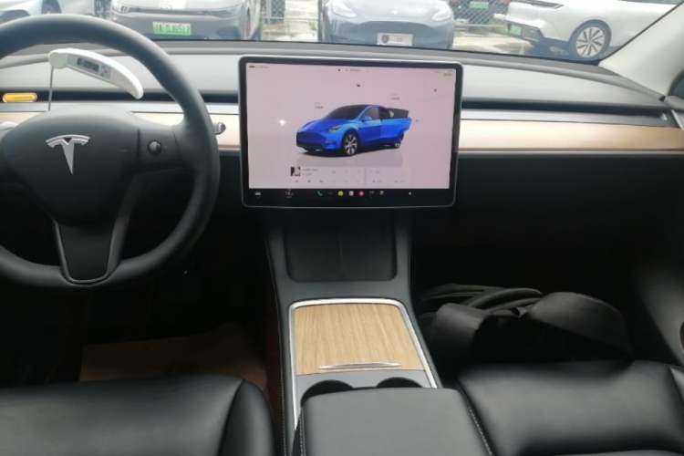 Used Tesla Model Y 2022 Long-Range All-Wheel-Drive Version Audio And AC Panel