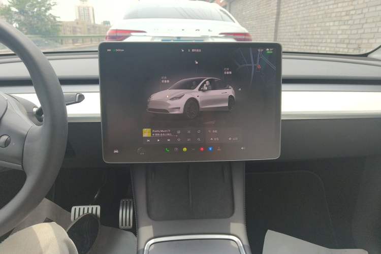 Used Tesla Model Y 2022 Performance High-Performance All-Wheel-Drive Version Audio And AC Panel