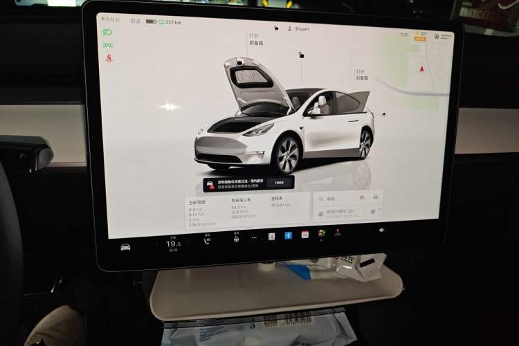 Used Tesla Model Y 2022 Long-Range All-Wheel-Drive Version Audio And AC Panel