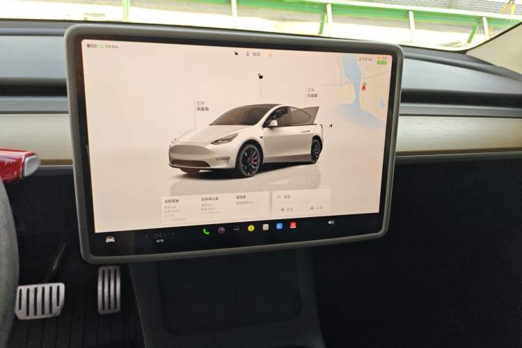 Used Tesla Model Y 2022 Performance High-Performance All-Wheel-Drive Version Audio And AC Panel
