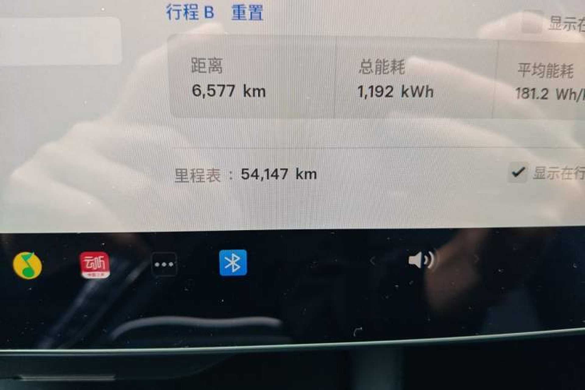 Used Tesla Model Y 2022 Long-Range All-Wheel-Drive Version Odometer Close Up