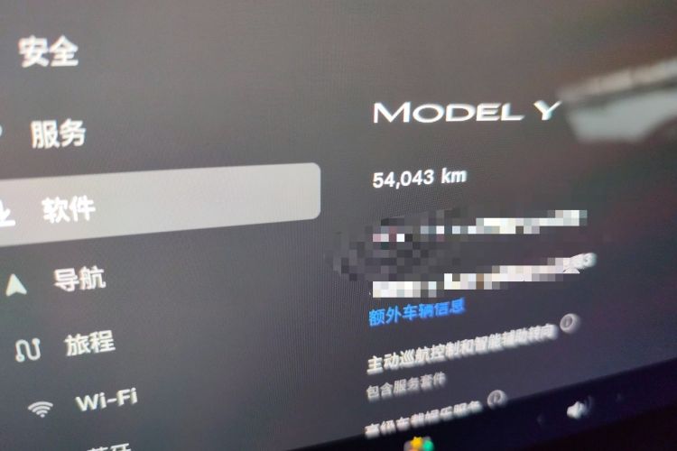 Used Tesla Model Y 2022 Revised Version Rear-Wheel Drive Odometer Close Up