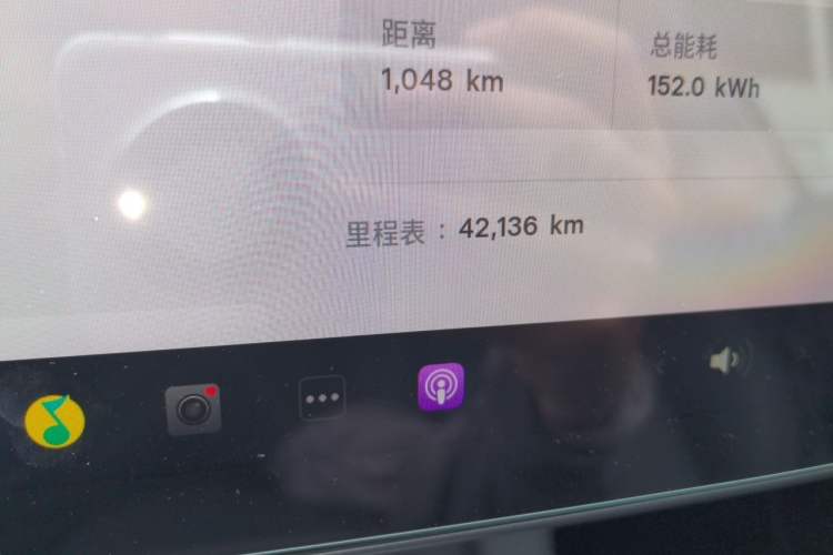 Used Tesla Model Y 2022 Rear-Wheel-Drive Version Odometer Close Up