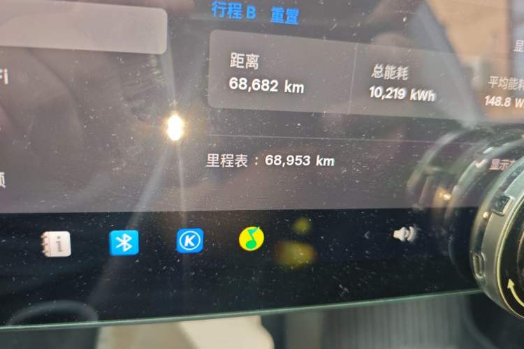 Used Tesla Model Y 2022 Long-Range All-Wheel-Drive Version Odometer Close Up