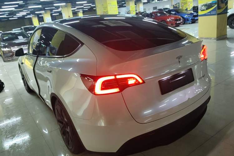 Used Tesla Model Y 2022 Long-Range All-Wheel-Drive Version Rear Left 45 Deg