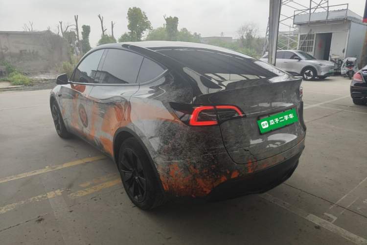 Used Tesla Model Y 2022 Revised Version Long-Range All-Wheel Drive Rear Left 45 Deg
