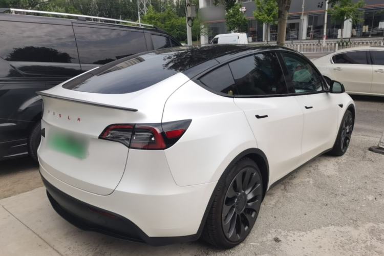 Used Tesla Model Y 2022 Performance High-Performance All-Wheel-Drive Version Rear Right 45 Deg