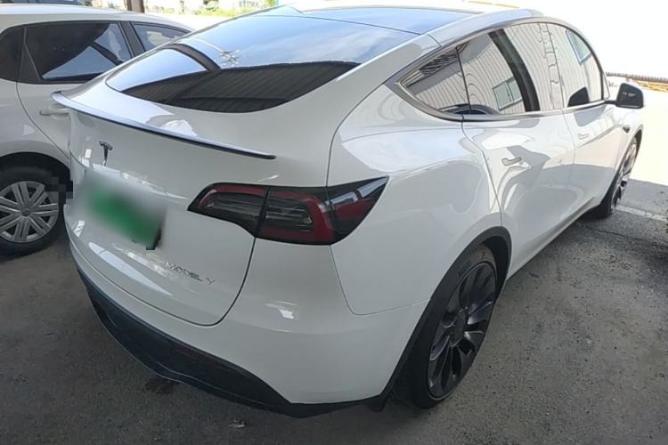 Used Tesla Model Y 2022 Performance High-Performance All-Wheel-Drive Version Rear Right 45 Deg