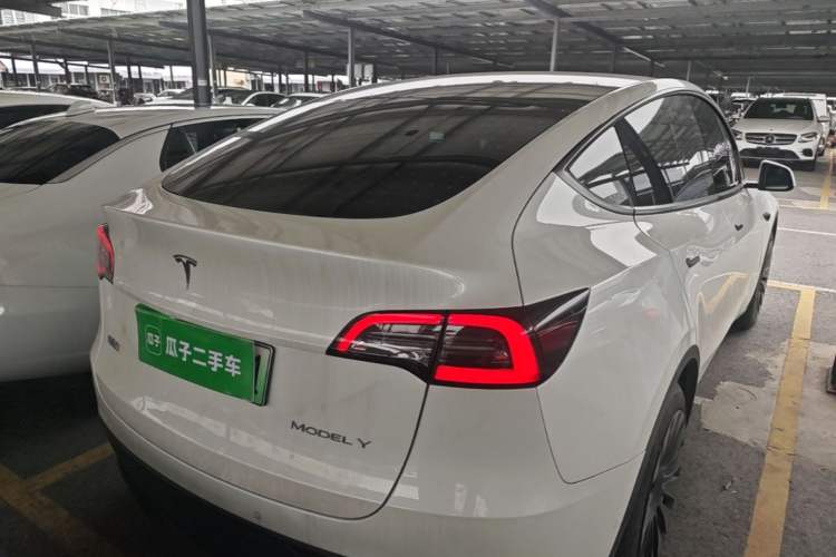 Used Tesla Model Y 2022 Revised Version Rear-Wheel Drive Rear Right 45 Deg