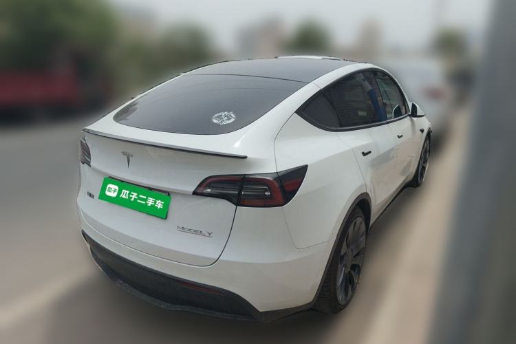 Used Tesla Model Y 2022 Performance High-Performance All-Wheel-Drive Version Rear Right 45 Deg