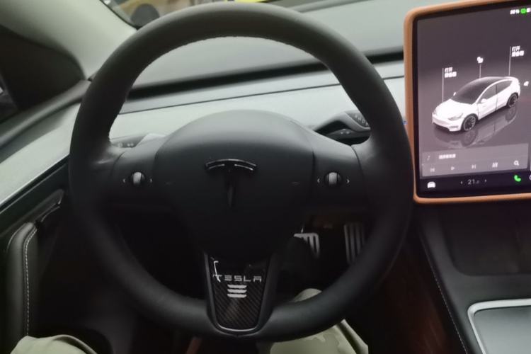 Used Tesla Model Y 2022 Long-Range All-Wheel-Drive Version Steering Wheel