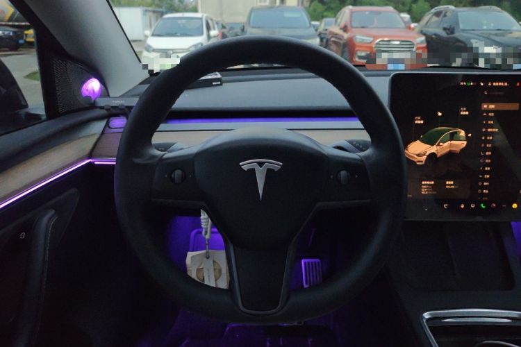 Used Tesla Model Y 2022 Long-Range All-Wheel-Drive Version Steering Wheel