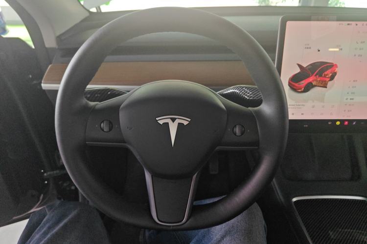 Used Tesla Model Y 2022 Long-Range All-Wheel-Drive Version Steering Wheel